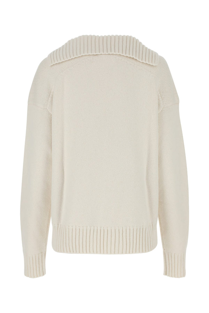 Ivory cashmere blend oversize sweater