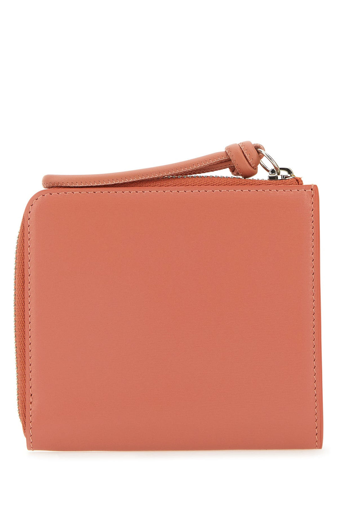 Salmon leather card holder