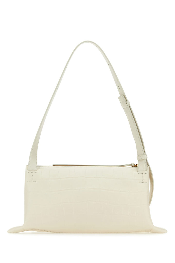 Ivory leather small Empire shoulder bag