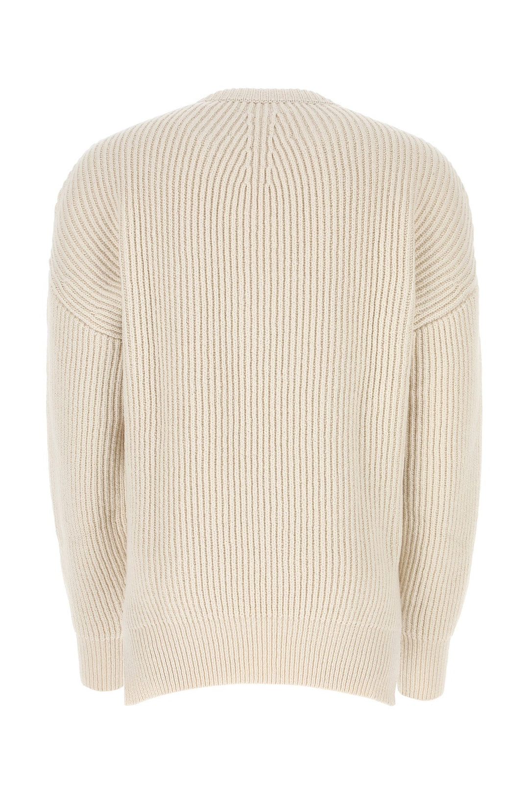 Ivory cotton and wool sweater