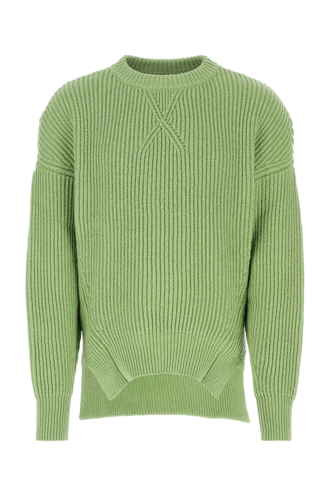 Mint green cotton and wool sweater