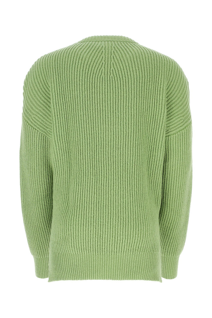 Mint green cotton and wool sweater