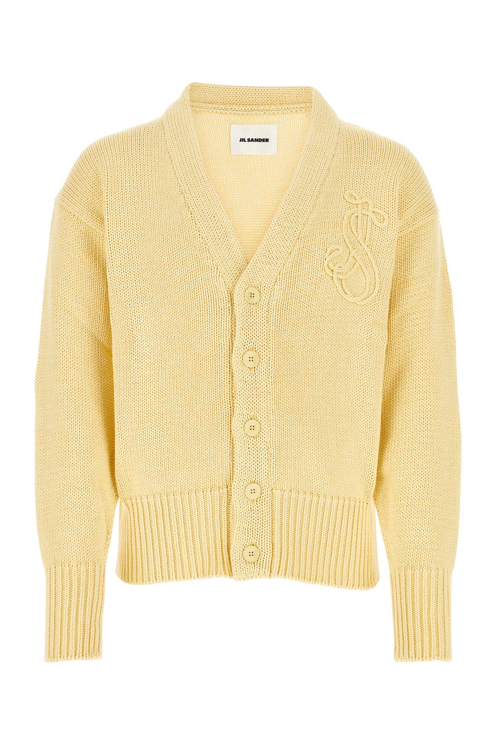 Pastel yellow cotton cardigan