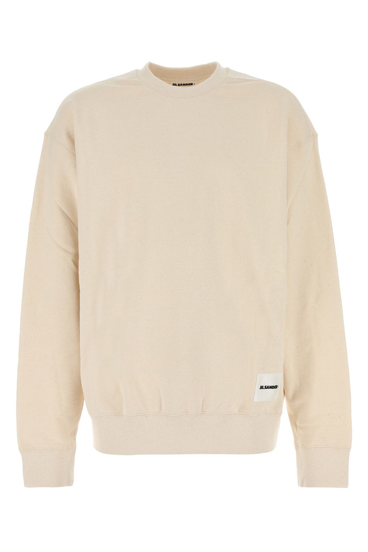 Melange cream cotton sweatshirt