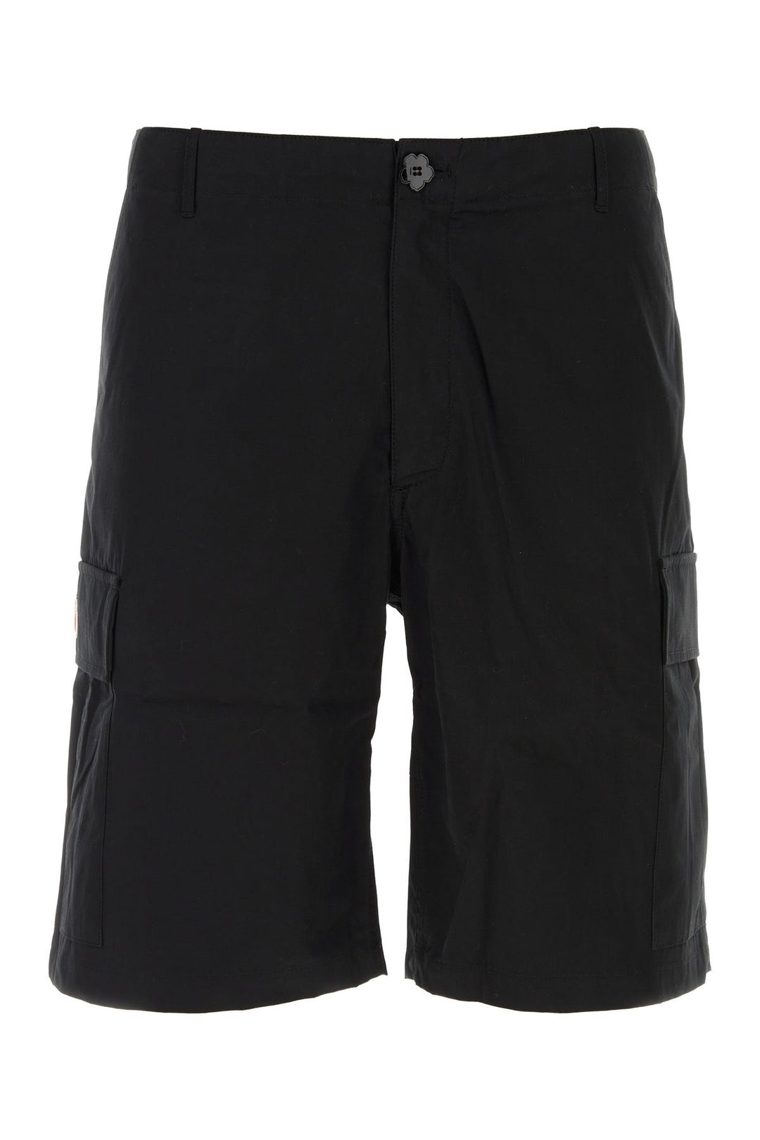 Black cotton bermuda shorts