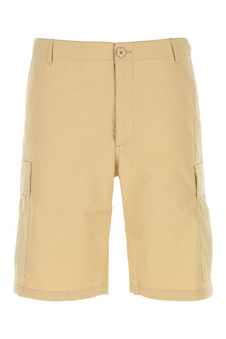 Beige cotton bermuda shorts