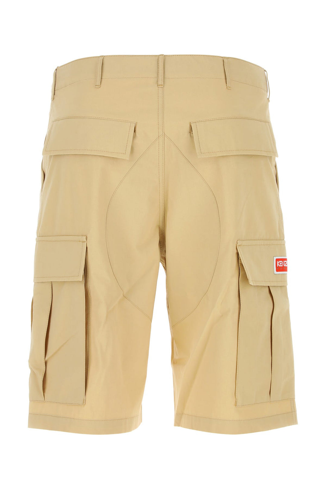 Beige cotton bermuda shorts