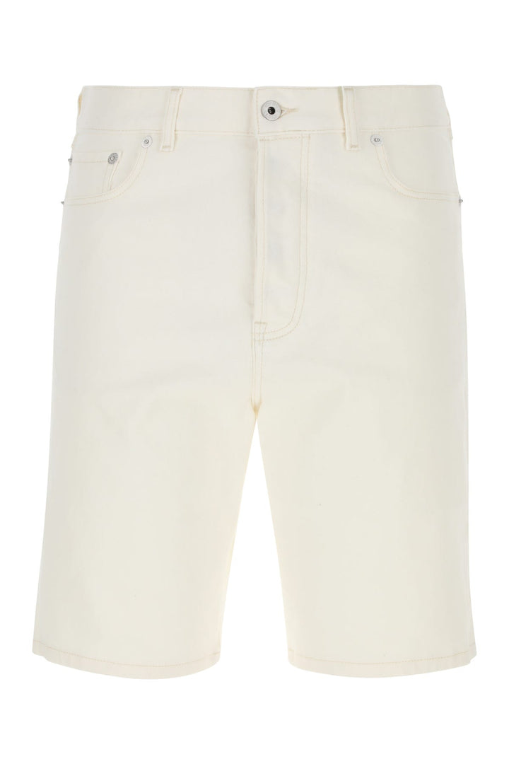 Ivory denim bermuda shorts