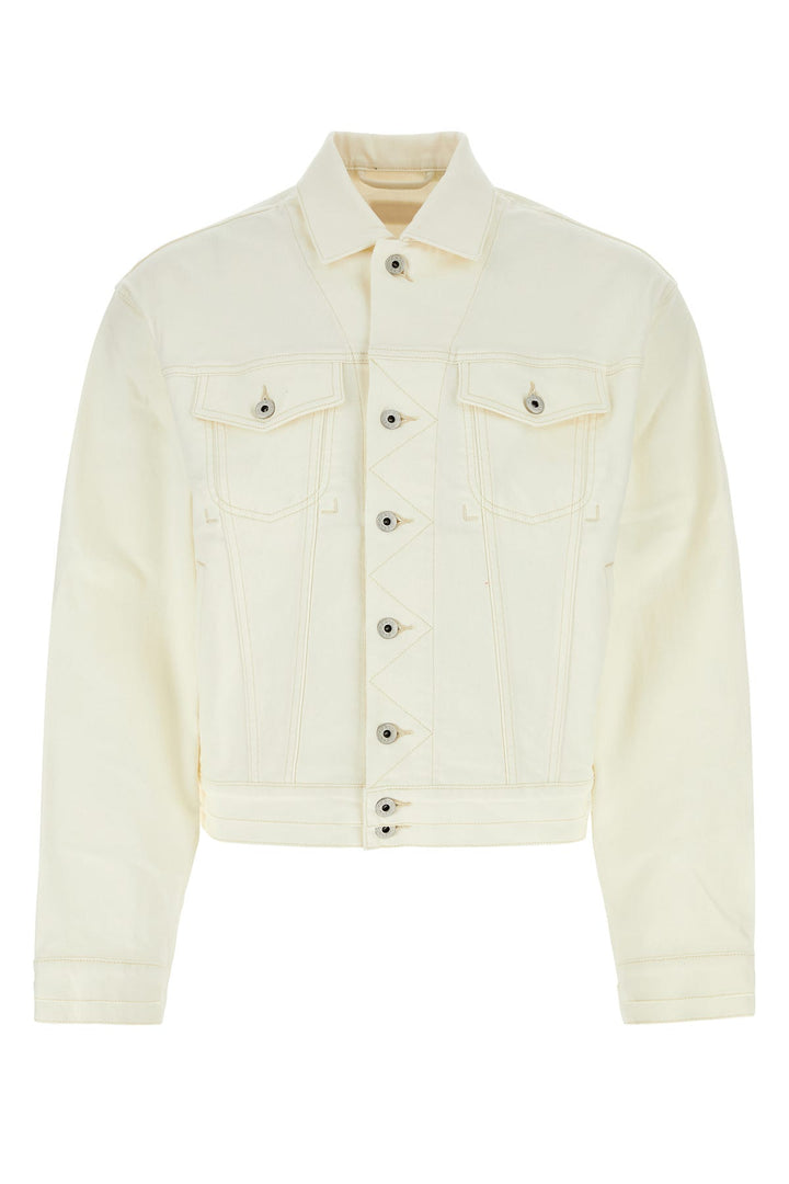 Ivory stretch denim jacket