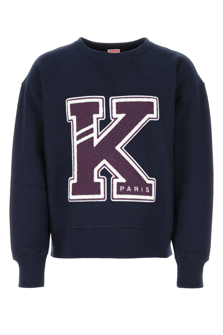 Midnight blue cotton Varsity sweatshirt