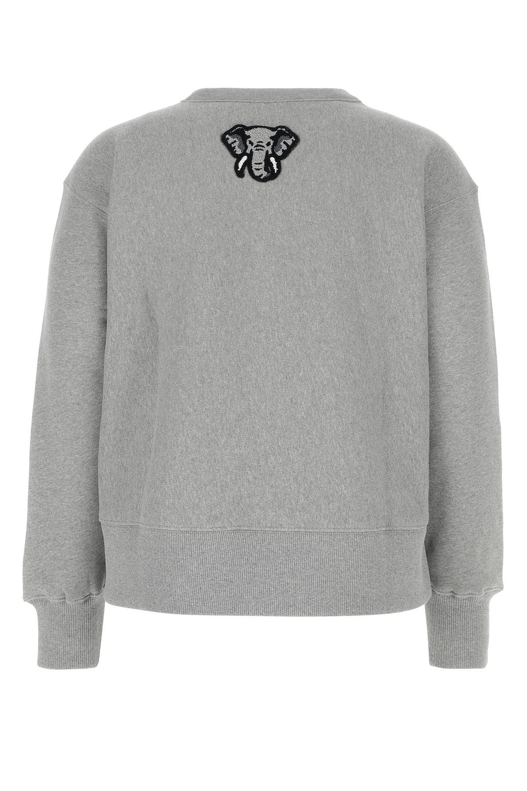 Melange grey cotton Varsity sweatshirt