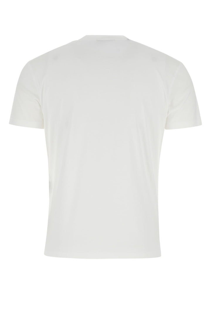 White lyocell blend t-shirt