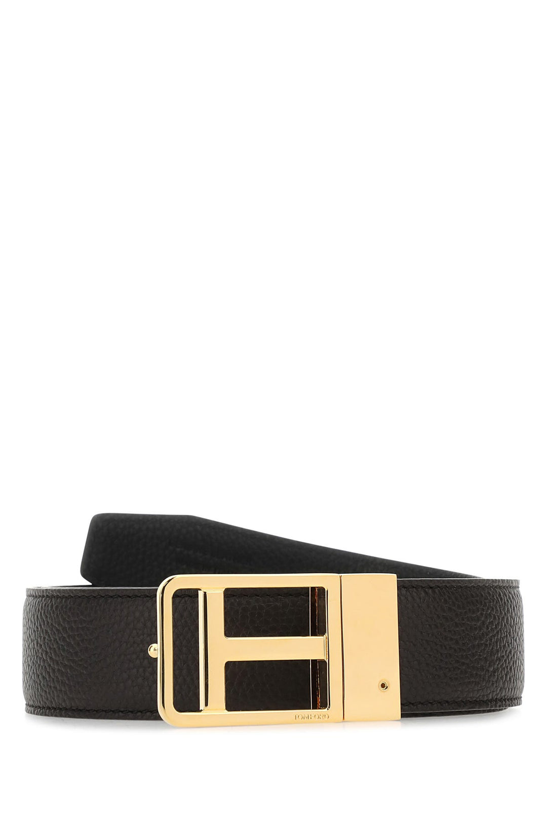 Black leather belt