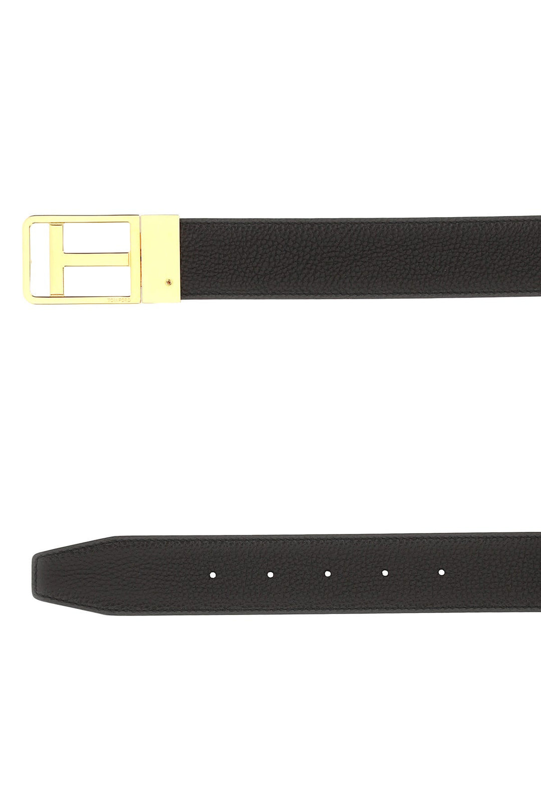 Black leather belt