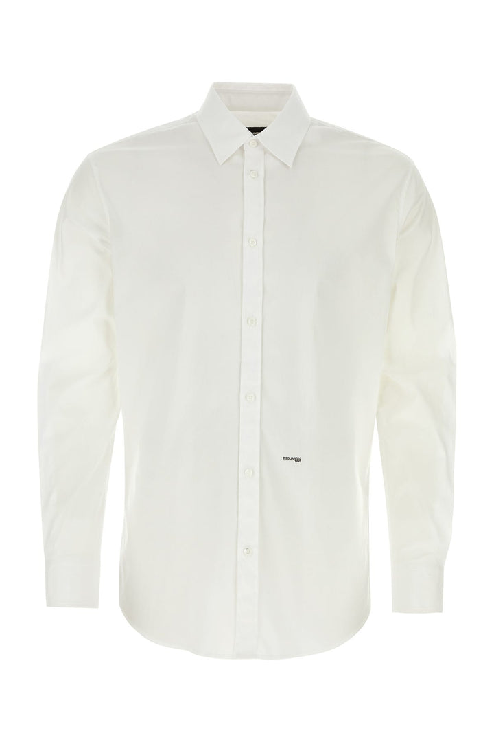 White stretch poplin shirt