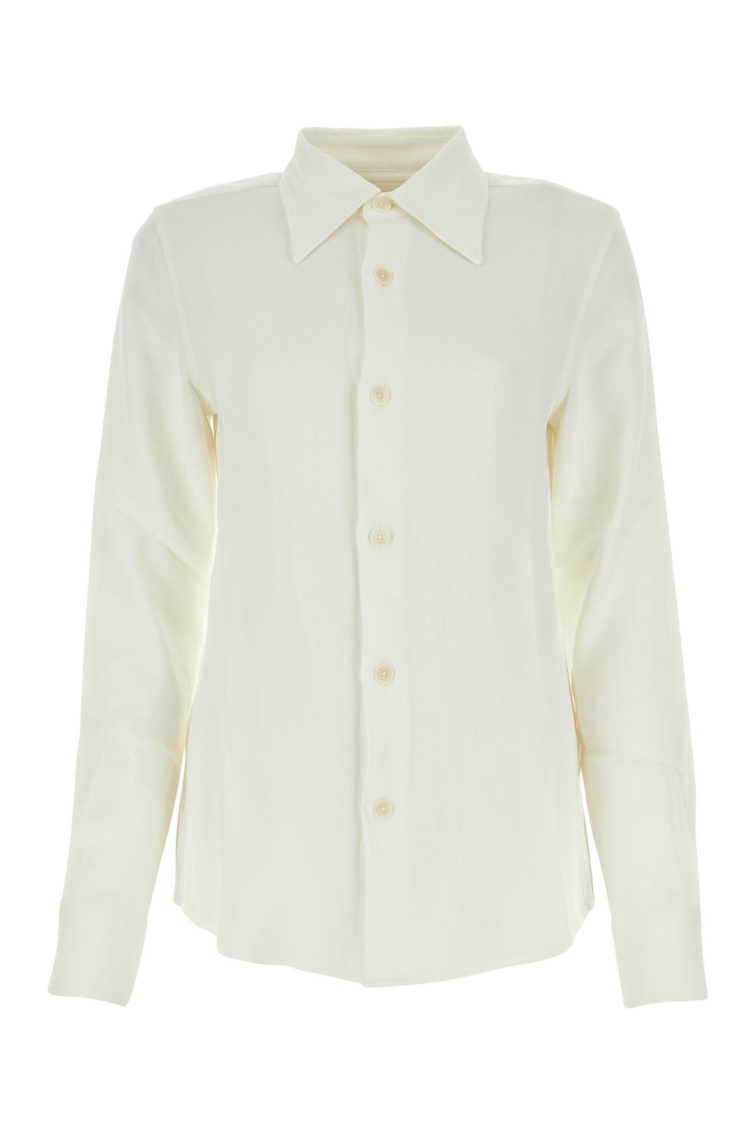 Ivory viscose blend shirt