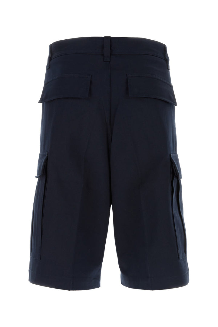 Midnight blue cotton bermuda shorts