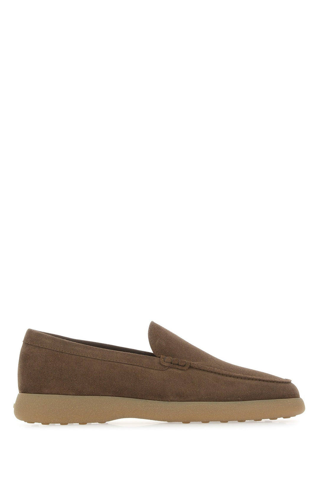 Brown suede loafers