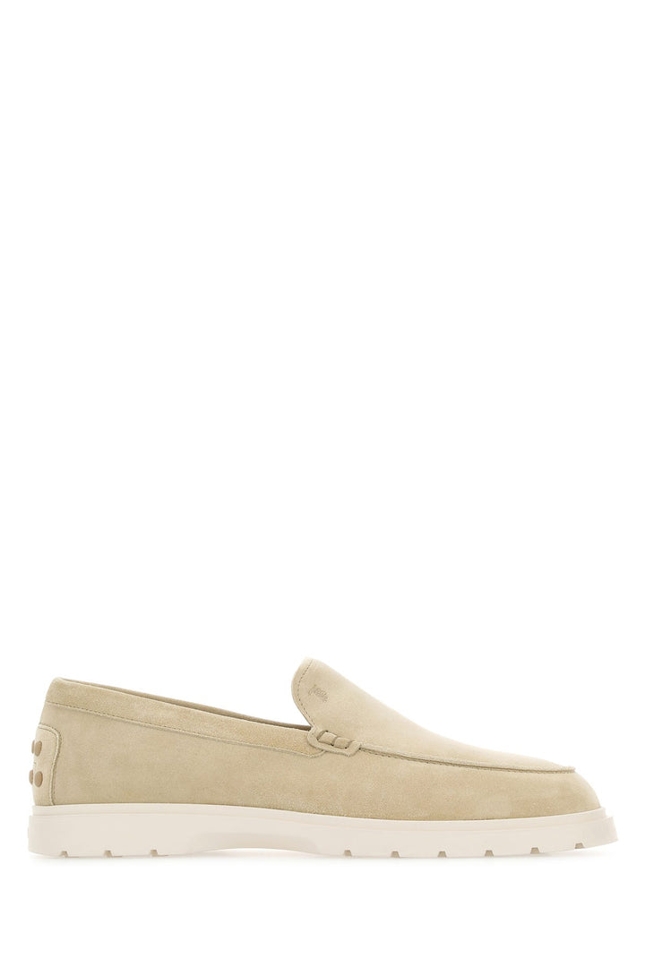 Sand suede loafers