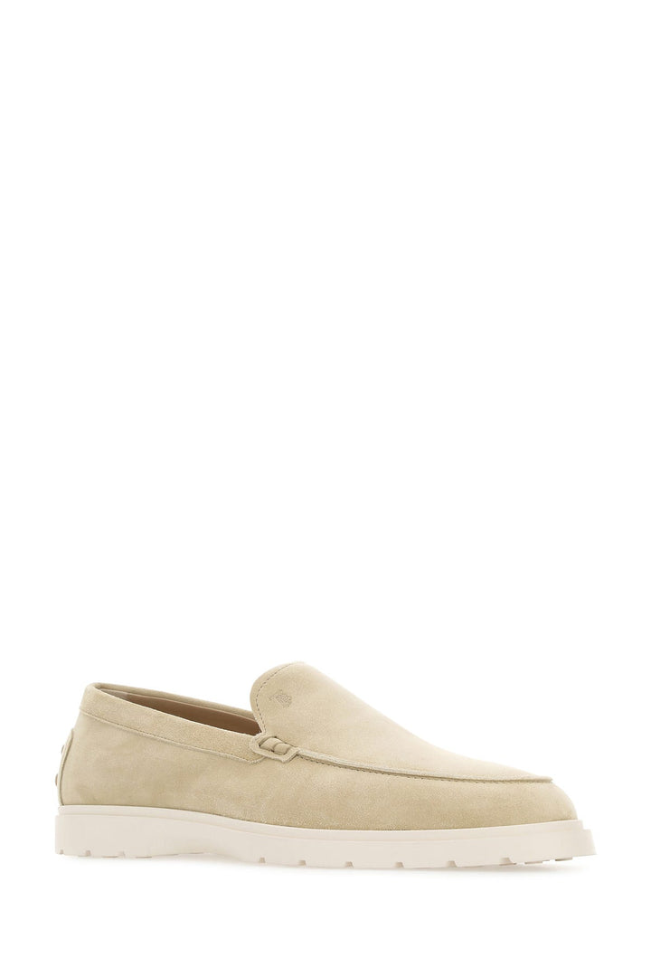 Sand suede loafers