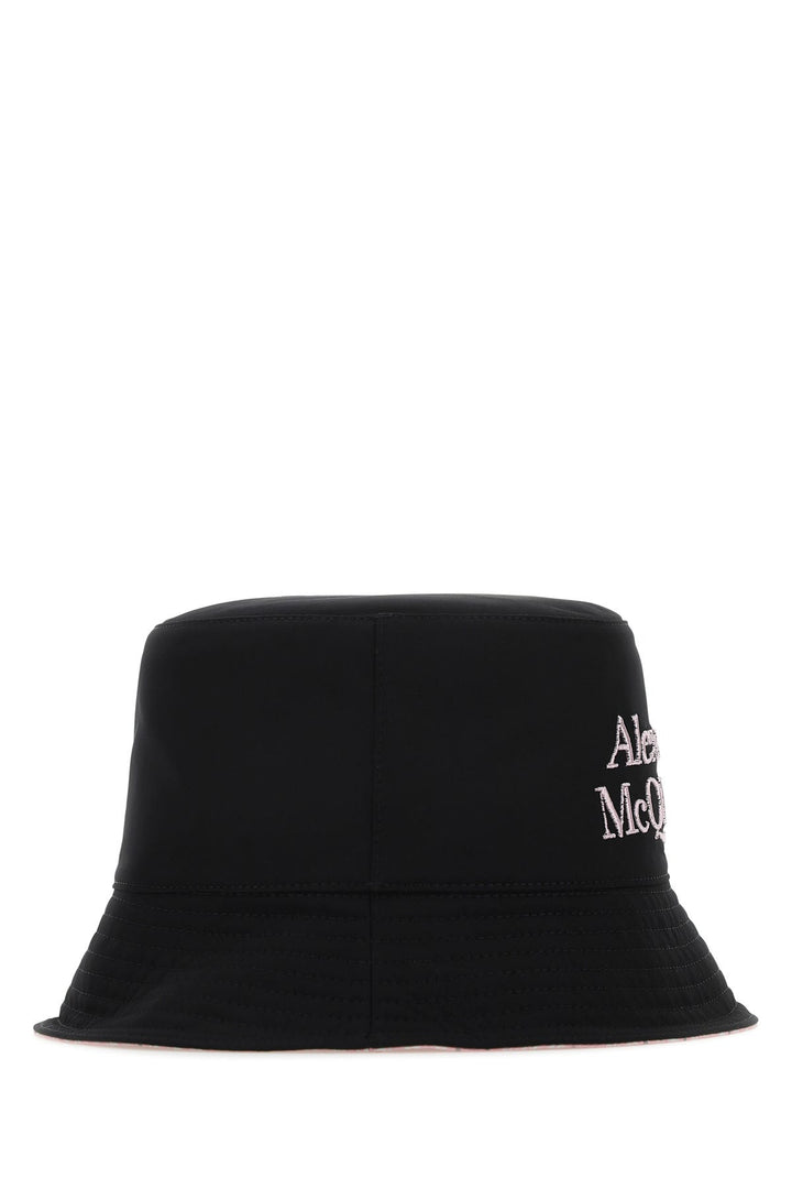 Black nylon reversible hat