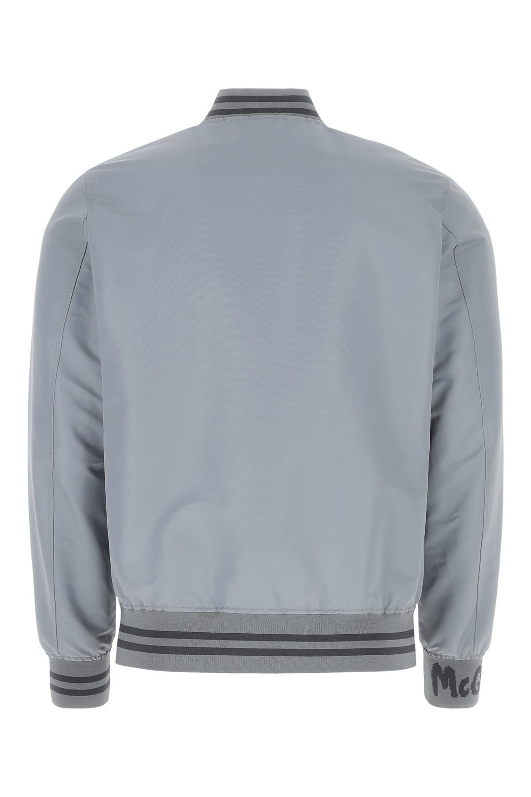 Grey polyester bomber jacket