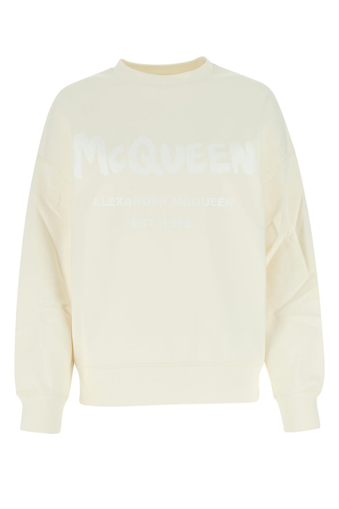 Ivory cotton oversize sweatshirt