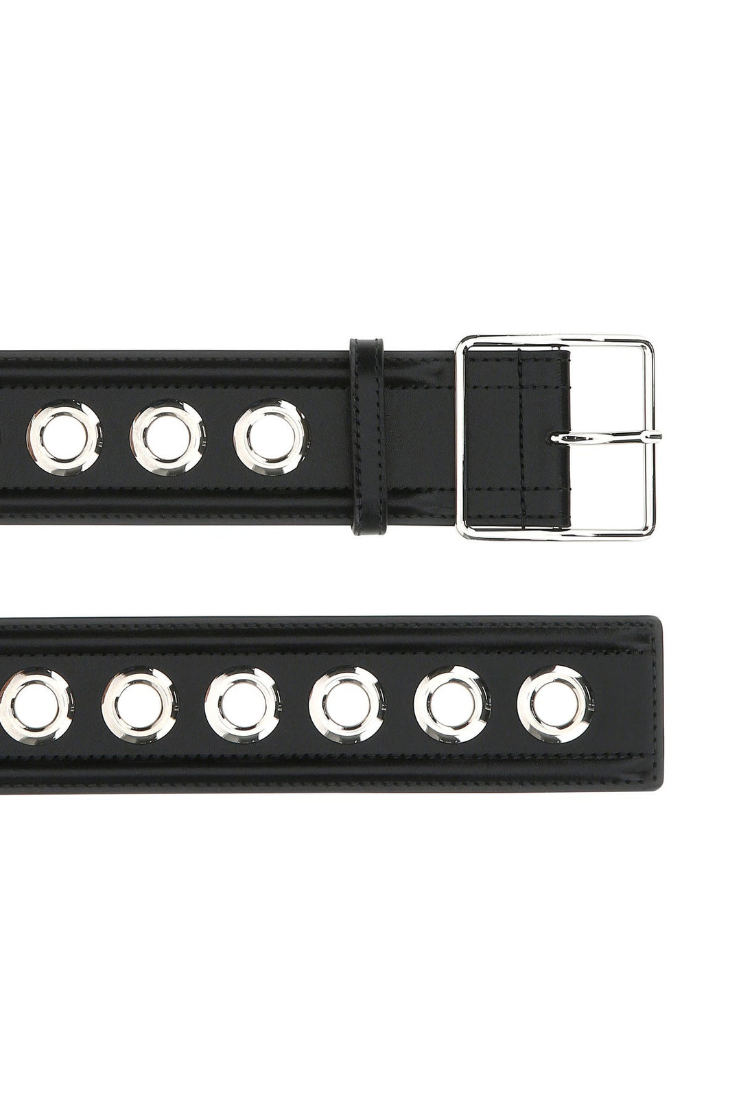 Black leather belt