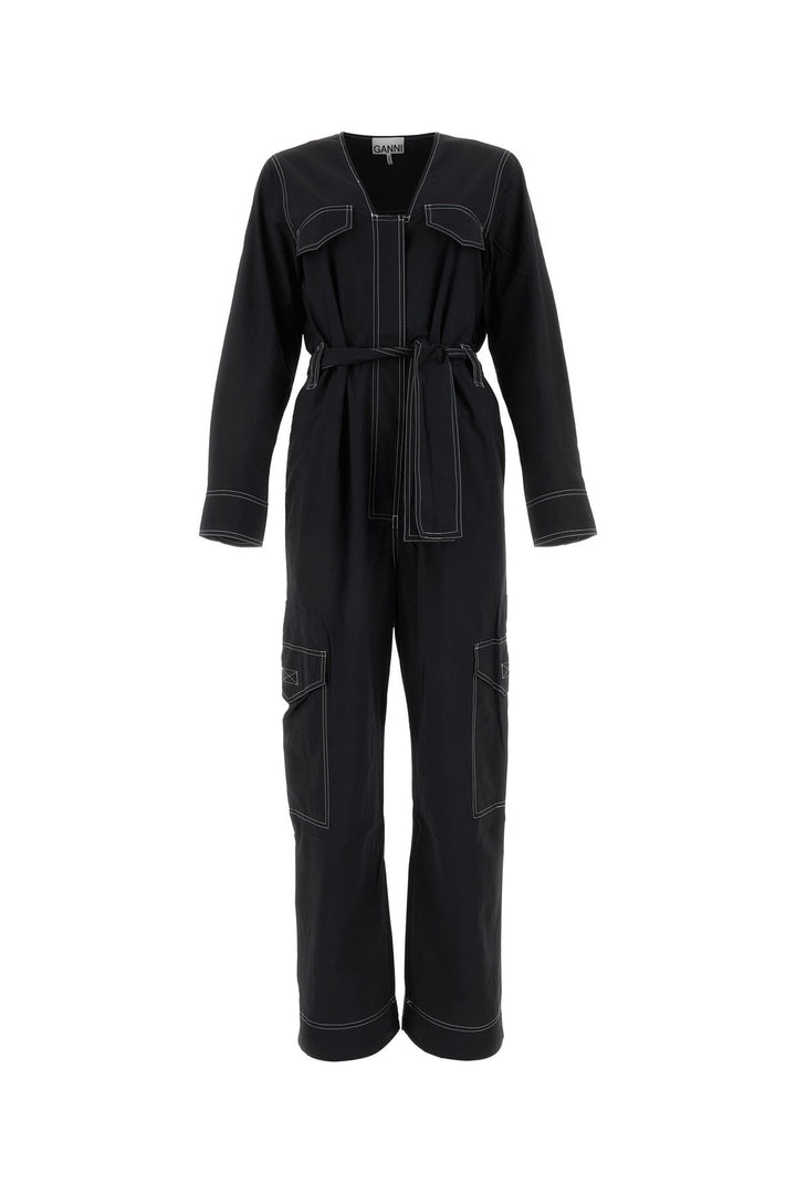 Black cotton jumpsuit