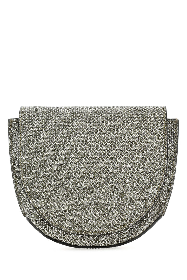 Silver polyester nano Banner crossbody bag