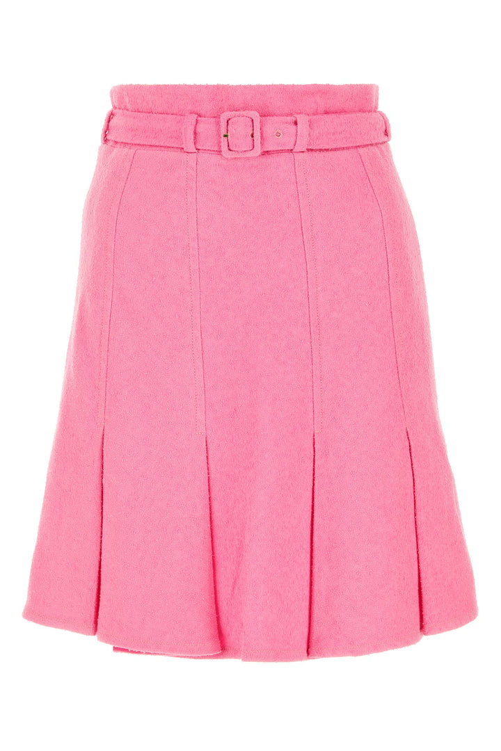 Pink bouclÃ© skirt