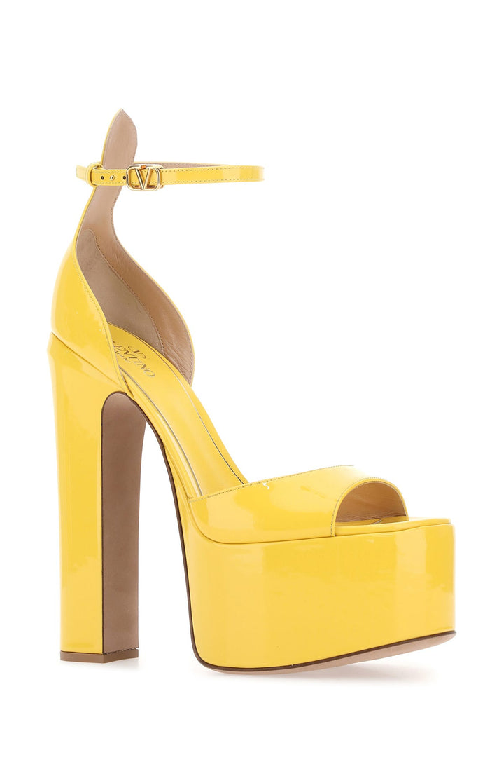 Yellow leather Tan-Go sandals