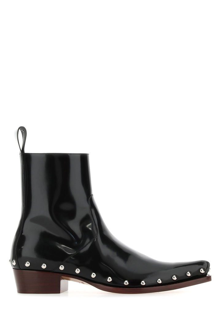 Black leather Ripley ankle boots