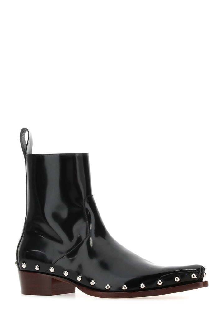 Black leather Ripley ankle boots