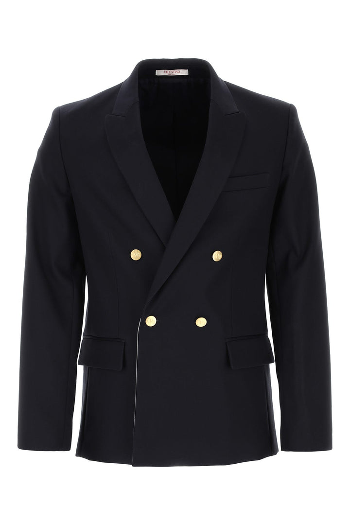 Navy blue cotton blazer