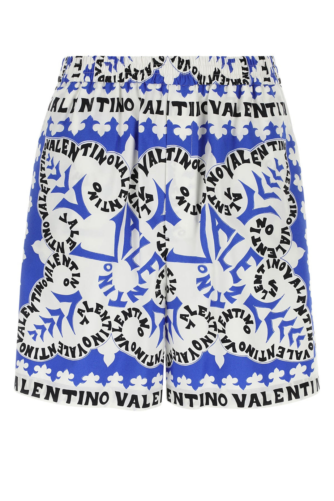 Printed poplin bermuda shorts