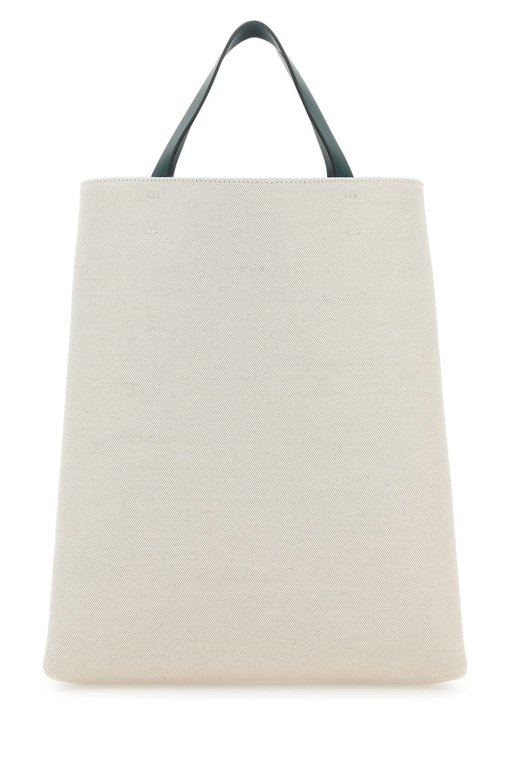 Two-tone canvas VLogo Signature shopping bag