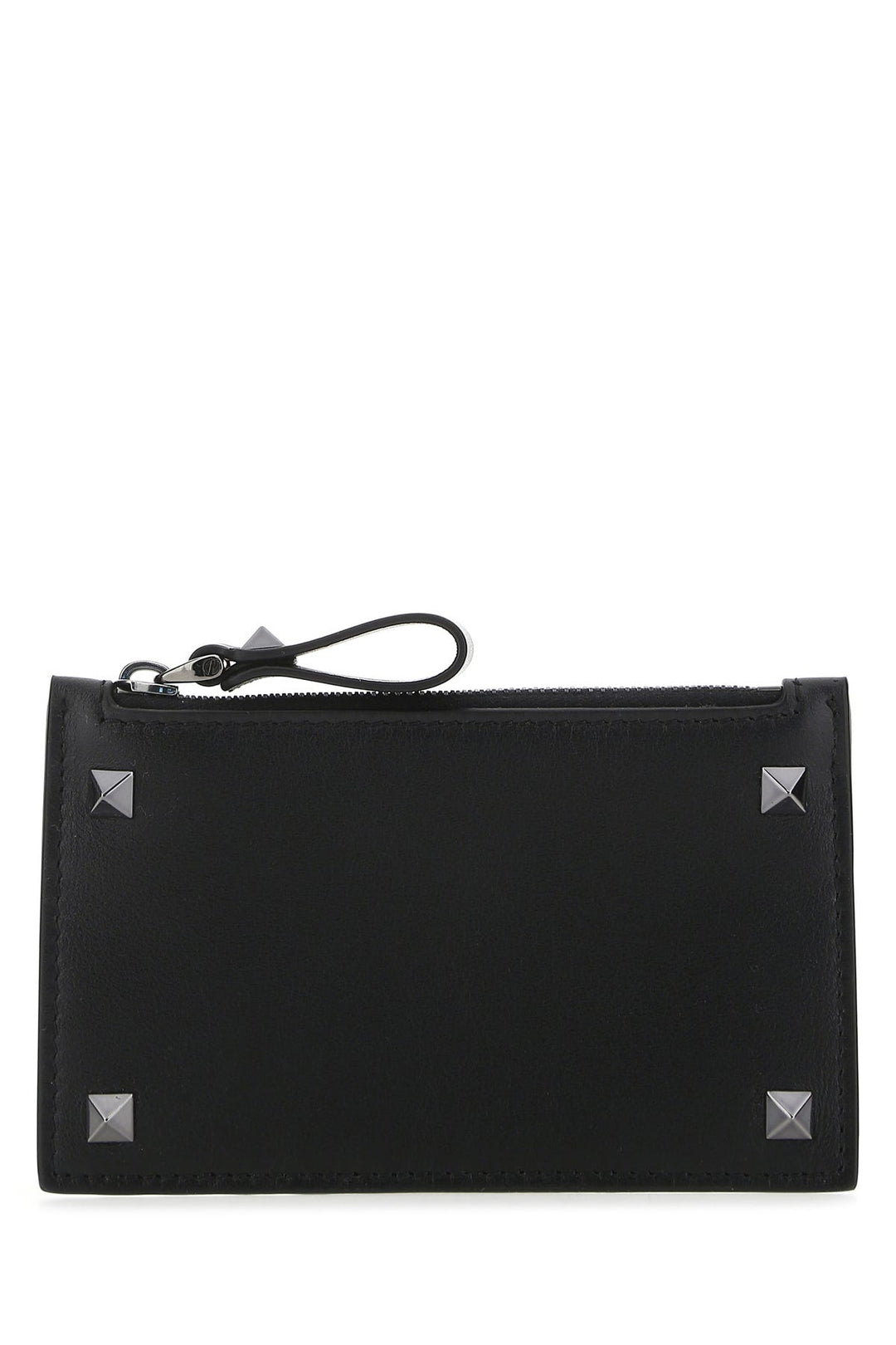 Black leather Rockstud card holder