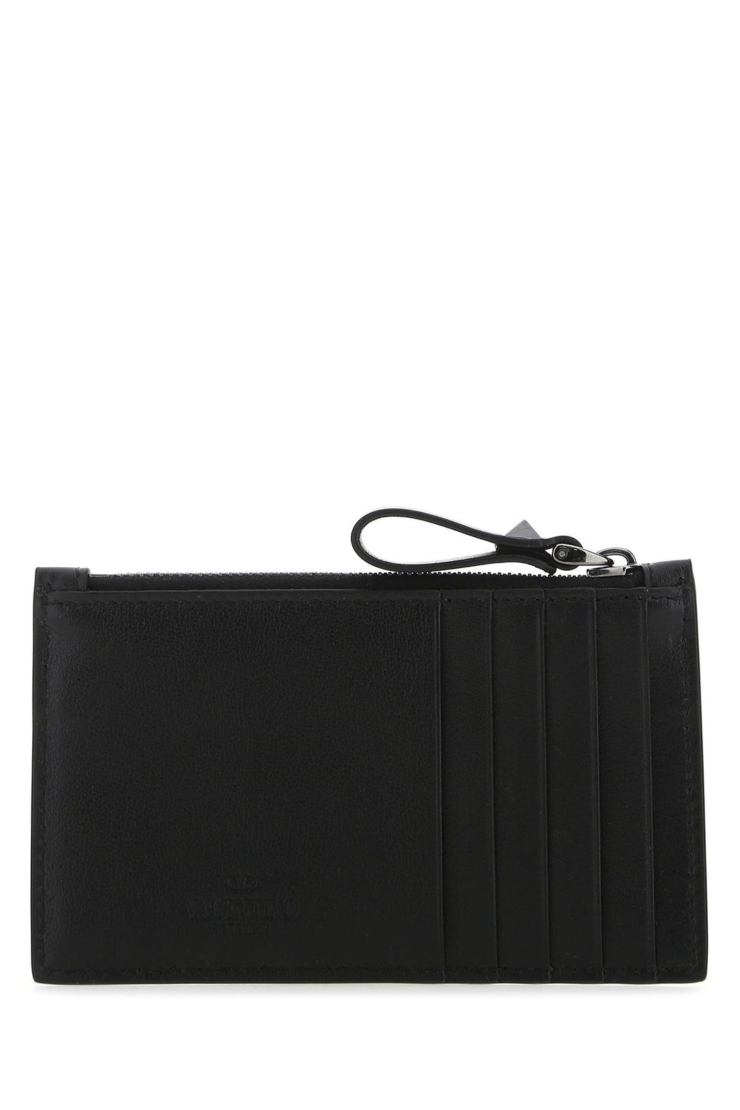 Black leather Rockstud card holder