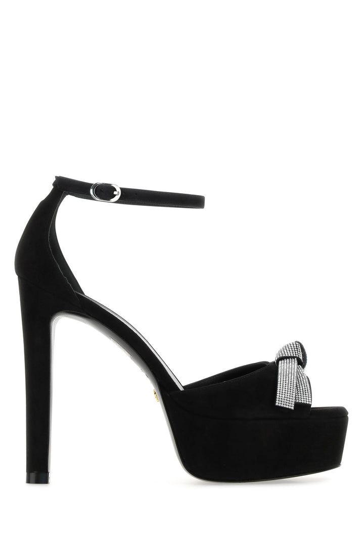 Black suede Discoplatform sandals