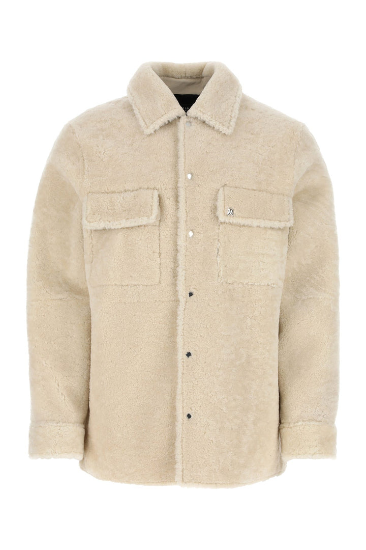 Sand shearling jacket