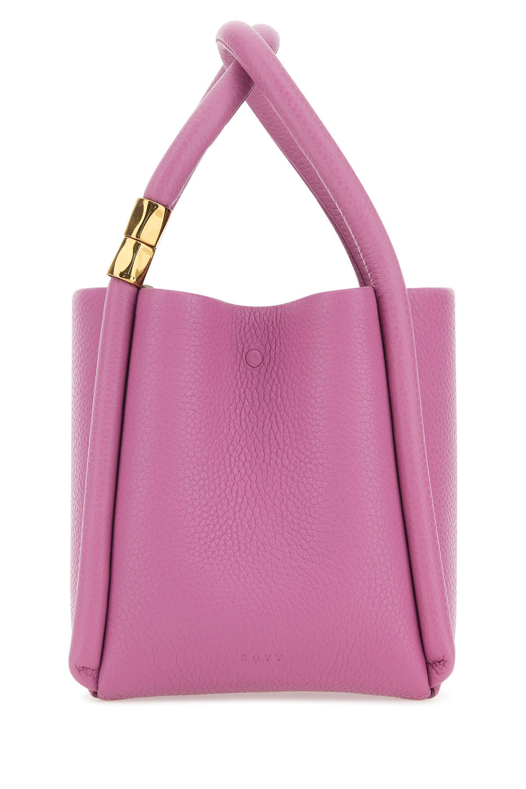 Dark pink leather Lotus 12 handbag