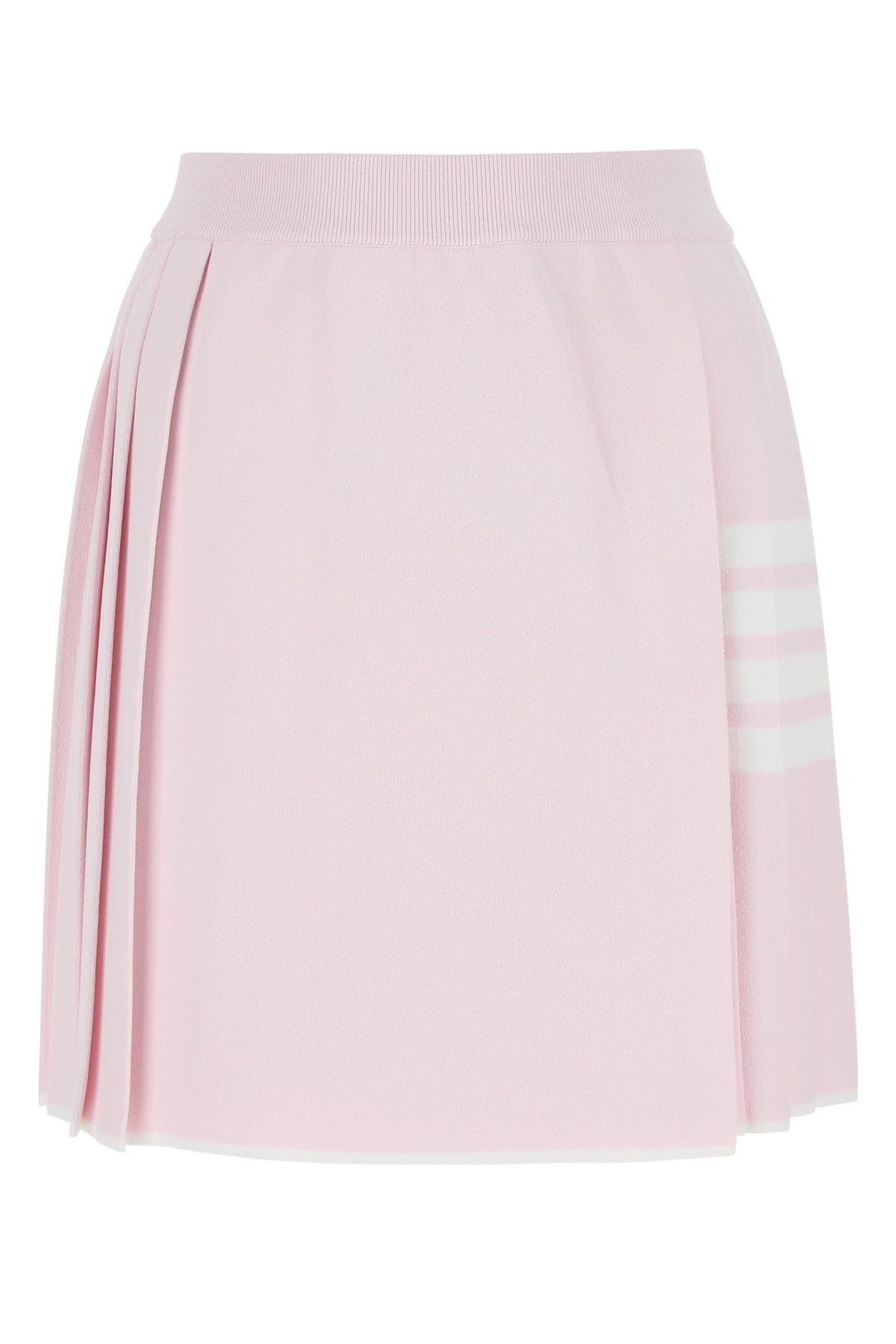 Pastel pink viscose blend mini skirt