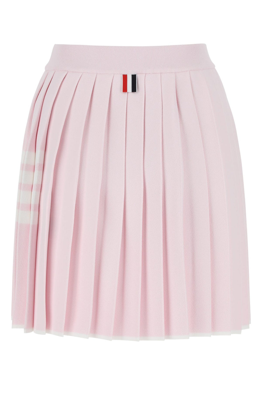 Pastel pink viscose blend mini skirt