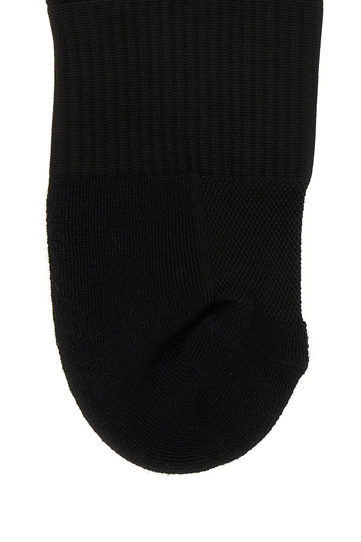 Black stretch cotton blend socks