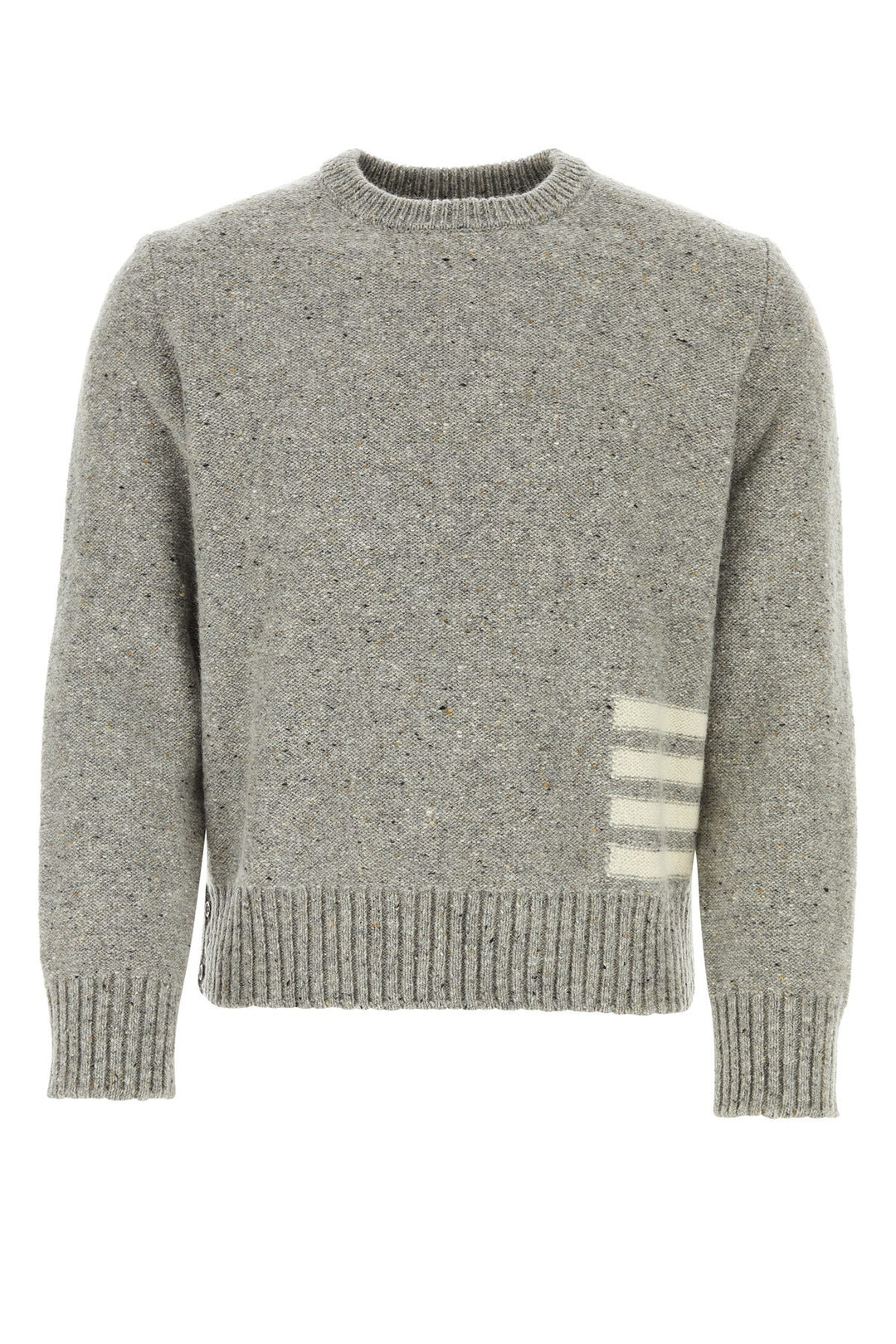 Melange grey wool blend sweater