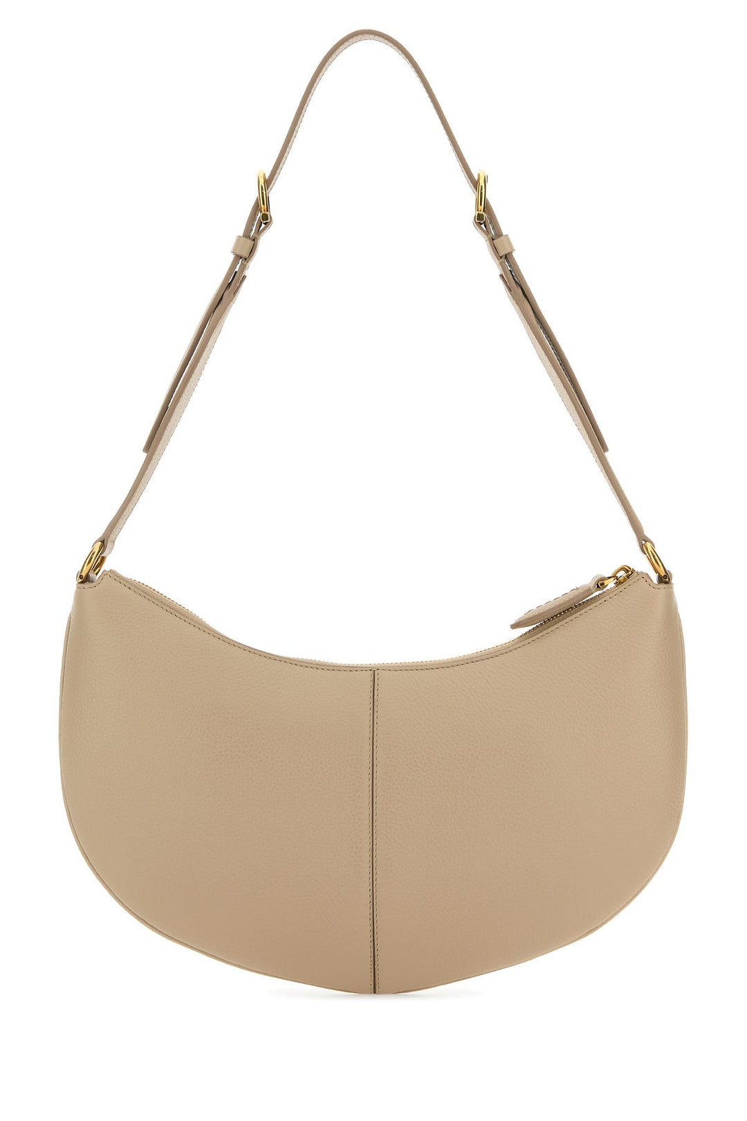 Beige leather Maxi Gancio shoulder bag