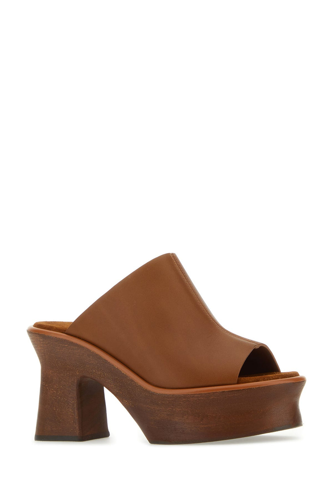 Brown leather Gamanta mules