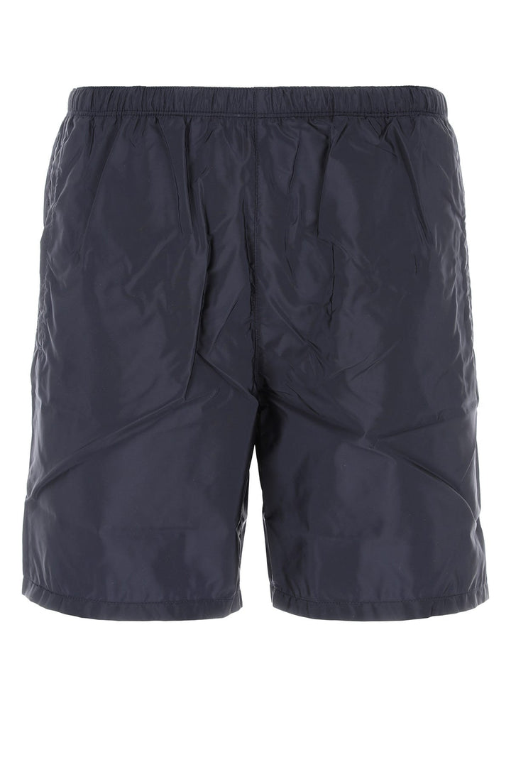 Midnight blue nylon swimming shorts