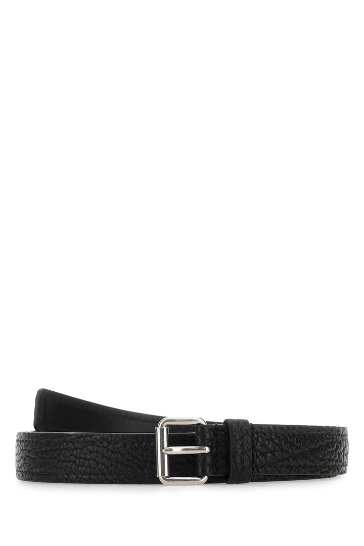 Black leather belt